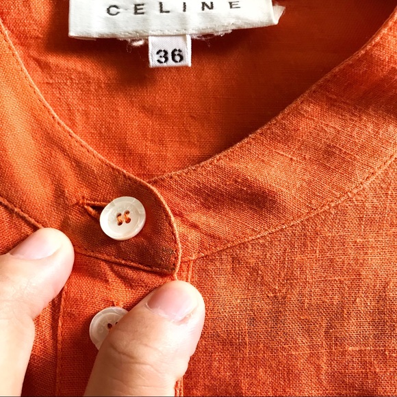 Celine 100% linen Button Down Top - Picture 3 of 5